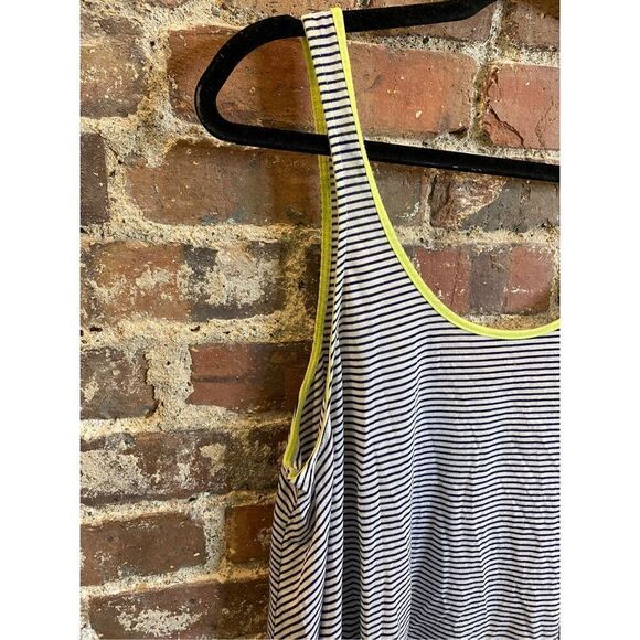 American Eagle Aloha Tank Striped Black/White/Green High Peplum Tank Top, Low Sc - Picture 3 of 6